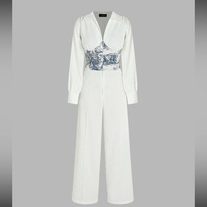 White Toile Jumpsuit
